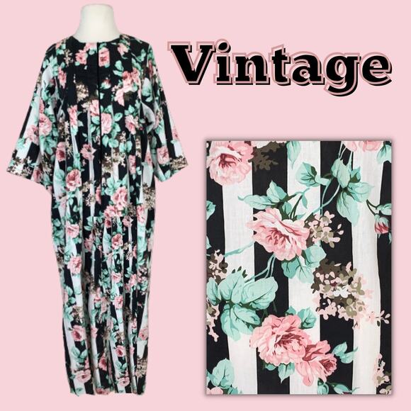 Vintage NightGown Robe Sleepwear Loungewear CottageCore ShabbyChic FrenchCountry - Picture 1 of 8